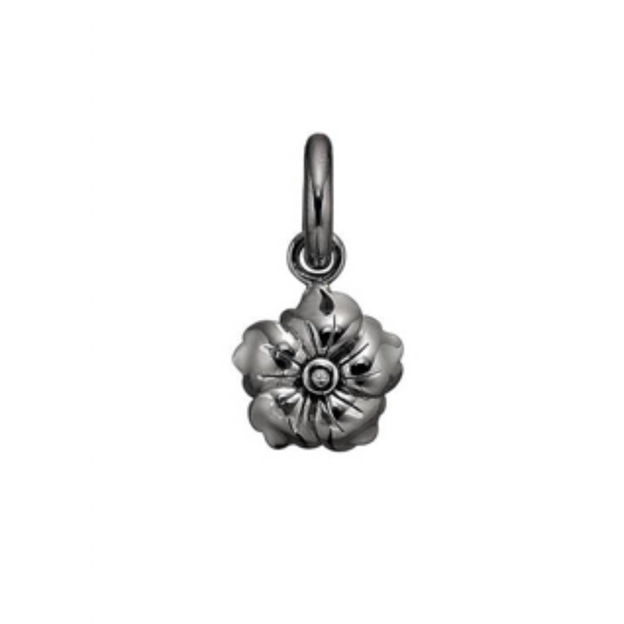 New Story Jewellery Women's Rossetta Dangle Charm Pendat In Rhodium Plate Silver
